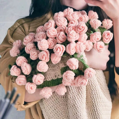 DIY Crochet Flower Bouquet Kit with Gift Bag