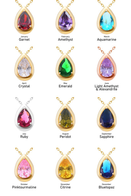 Handmade Alexandrite Birthstone Necklace, Personalized June Birthstone Name Necklace, Anniversary Gifts for Wife, Christmas Gift for Her